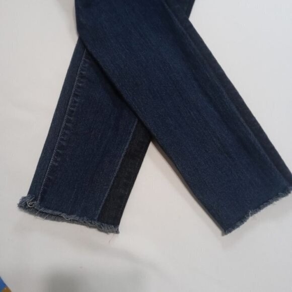 Paige Hoxton Side Stripes Raw hem Ankle Jeans Size 29 in Blue Color - Picture 15 of 16